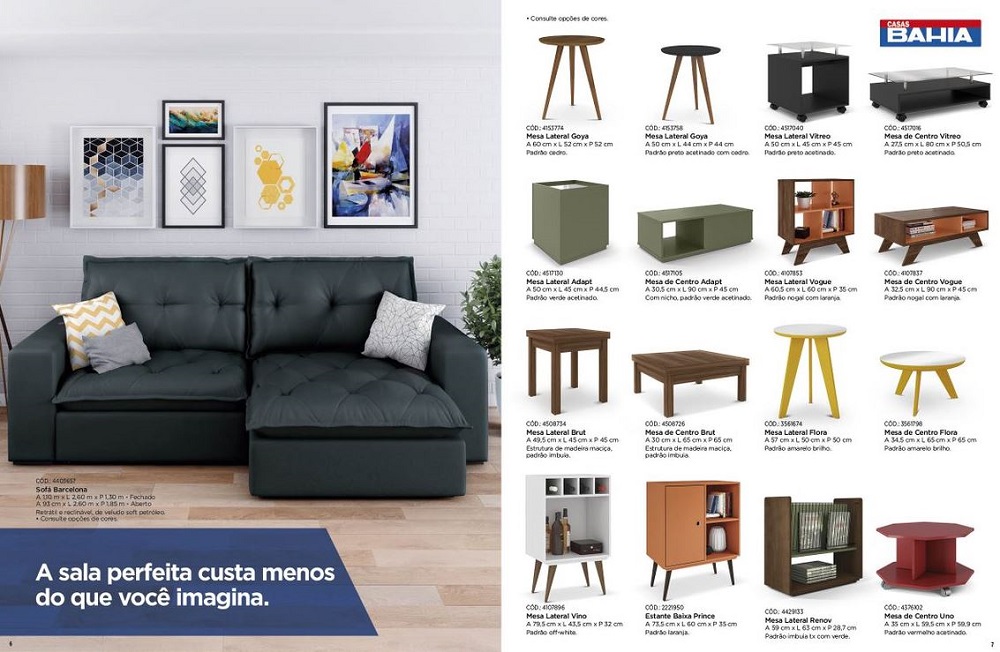 Casas Bahia lança novo catálogo de móveis com tendências