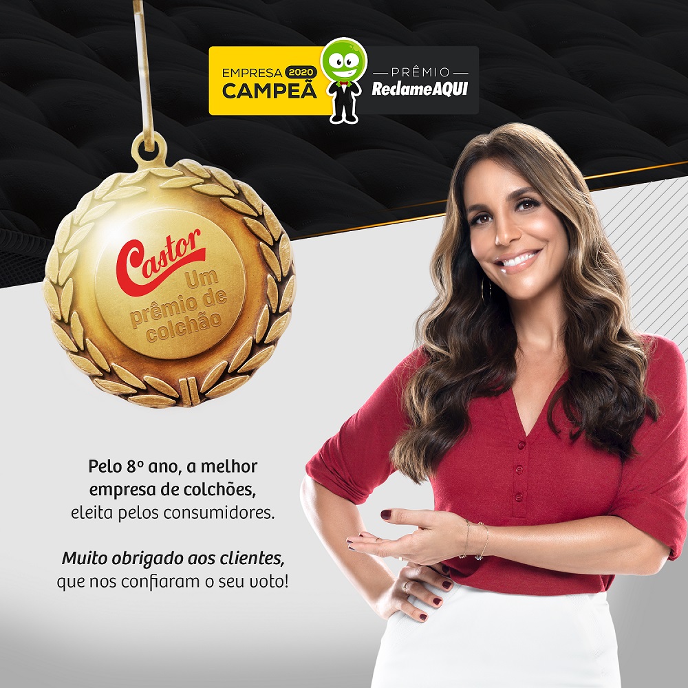 banner Colchões Castor vencedora do Prêmio ReclameAQUI